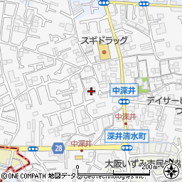 大阪府堺市中区深井中町1939-5周辺の地図