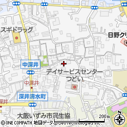 大阪府堺市中区深井中町1879周辺の地図