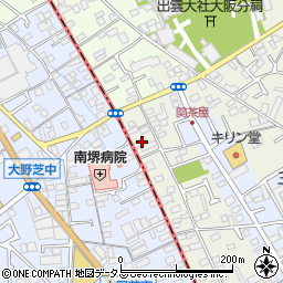 大阪府堺市東区草尾8周辺の地図