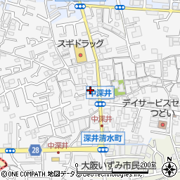 大阪府堺市中区深井中町1909周辺の地図