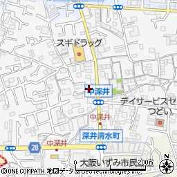 大阪府堺市中区深井中町1909周辺の地図