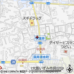 大阪府堺市中区深井中町1908周辺の地図