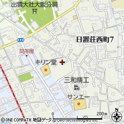 大阪府堺市東区草尾18-6周辺の地図