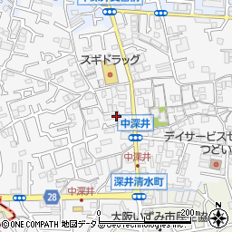 大阪府堺市中区深井中町1941-11周辺の地図