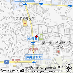 大阪府堺市中区深井中町1911周辺の地図