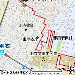 大阪府高石市東羽衣1丁目4周辺の地図