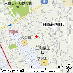 大阪府堺市東区草尾18-3周辺の地図
