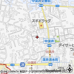 大阪府堺市中区深井中町1937-12周辺の地図