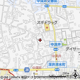 大阪府堺市中区深井中町1937-6周辺の地図