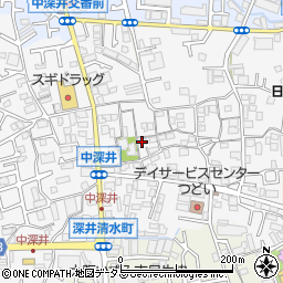 大阪府堺市中区深井中町1914-2周辺の地図