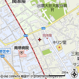 大阪府堺市東区草尾6-11周辺の地図