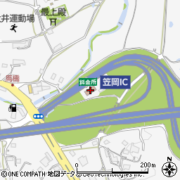 山陽自動車道笠岡料金所周辺の地図