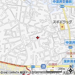 大阪府堺市中区深井中町1135周辺の地図