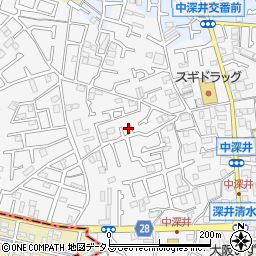 大阪府堺市中区深井中町1135-6周辺の地図