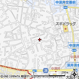 大阪府堺市中区深井中町1135-10周辺の地図