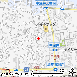 大阪府堺市中区深井中町1937-5周辺の地図