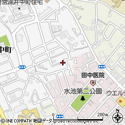 大阪府堺市中区深井中町488周辺の地図
