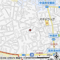 大阪府堺市中区深井中町1135-4周辺の地図