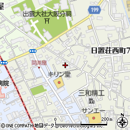 大阪府堺市東区草尾16周辺の地図