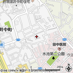 大阪府堺市中区深井中町491周辺の地図