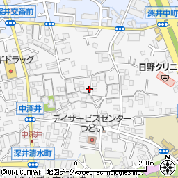 大阪府堺市中区深井中町周辺の地図