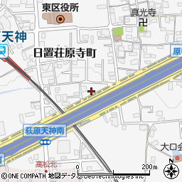 大阪府堺市東区日置荘原寺町231周辺の地図