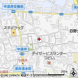 大阪府堺市中区深井中町1871-3周辺の地図