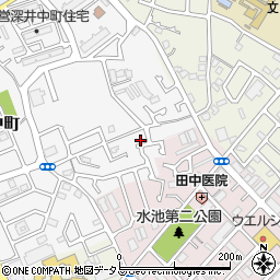 大阪府堺市中区深井中町488-22周辺の地図