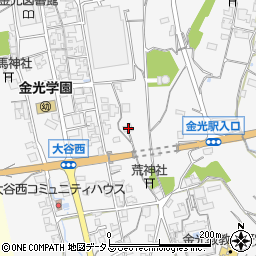 岡山県浅口市金光町大谷397周辺の地図