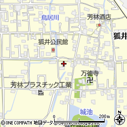 奈良県香芝市狐井周辺の地図
