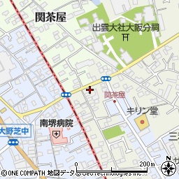 大阪府堺市東区草尾3周辺の地図