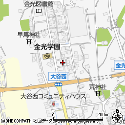 岡山県浅口市金光町大谷460周辺の地図