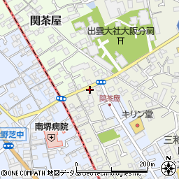 大阪府堺市東区草尾3-9周辺の地図