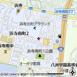大阪府堺市西区浜寺南町周辺の地図
