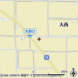 奈良県桜井市大西324周辺の地図