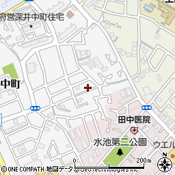 大阪府堺市中区深井中町492-25周辺の地図