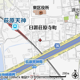 大阪府堺市東区日置荘原寺町185-36周辺の地図