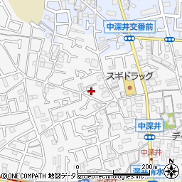 大阪府堺市中区深井中町1201周辺の地図