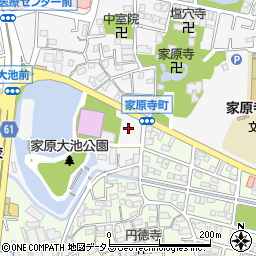 タイムズ堺市家原大池体育館第１駐車場周辺の地図