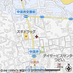 大阪府堺市中区深井中町1222-20周辺の地図