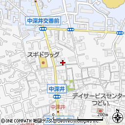 大阪府堺市中区深井中町1222周辺の地図