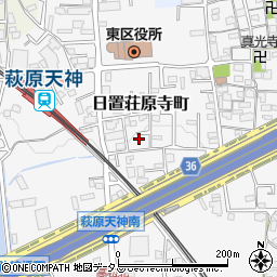 大阪府堺市東区日置荘原寺町185-25周辺の地図