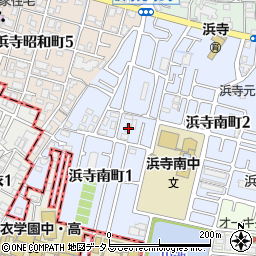 大阪府堺市西区浜寺南町1丁51周辺の地図