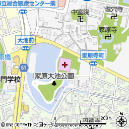 堺市家原大池体育館周辺の地図