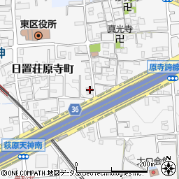 大阪府堺市東区日置荘原寺町227-2周辺の地図