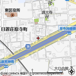 大阪府堺市東区日置荘原寺町546周辺の地図