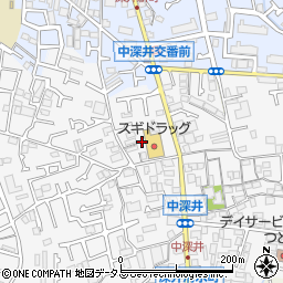 大阪府堺市中区深井中町1216周辺の地図