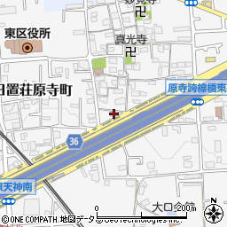 大阪府堺市東区日置荘原寺町546-3周辺の地図