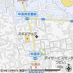 大阪府堺市中区深井中町1222-8周辺の地図