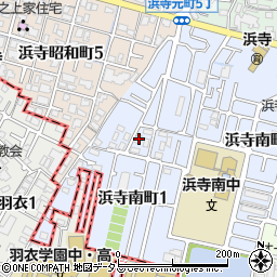 大阪府堺市西区浜寺南町1丁50周辺の地図
